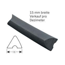Bandengummi Dreikantbande 7081 Profil 15mm in dm